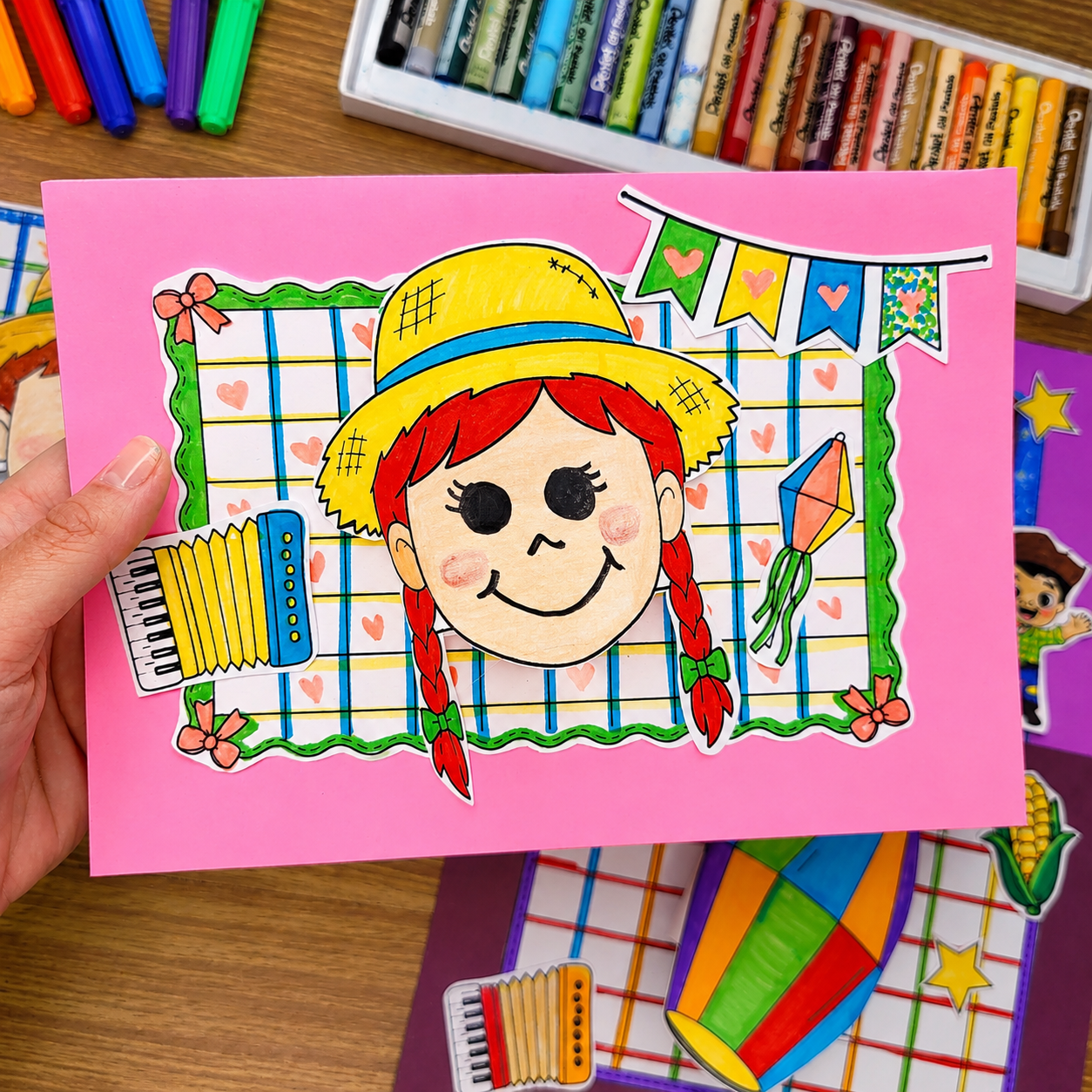 Atividade de Festa Junina - Cartões Juninos 3D! - Imagem 4