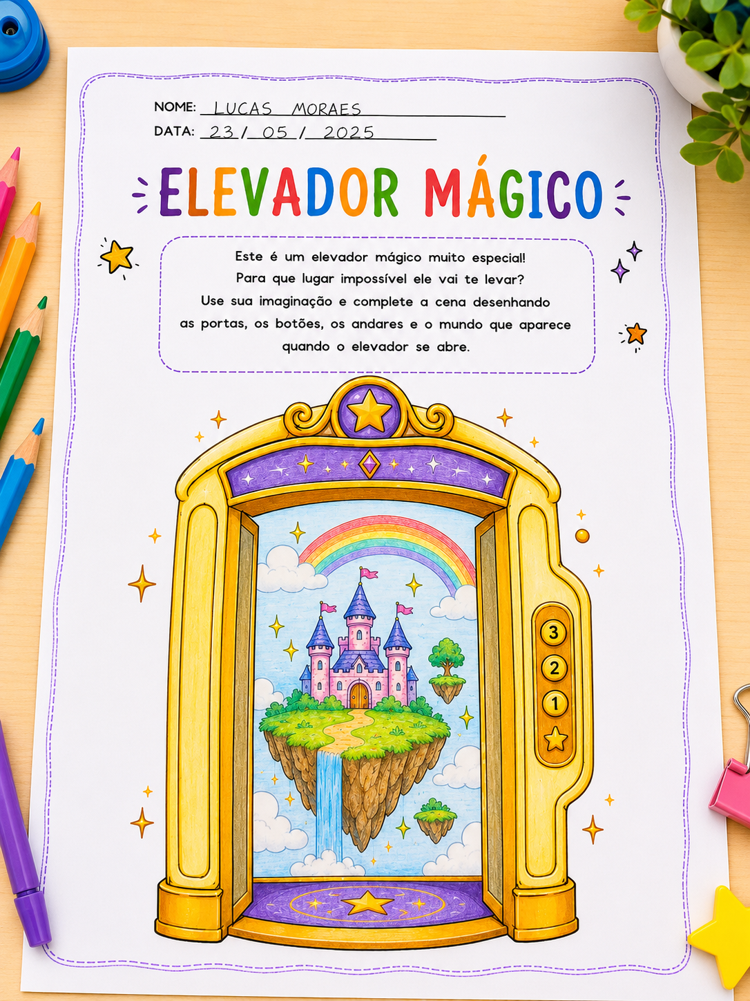 Apostila de Arte - Mundos Mágicos para Completar - Imagem 2
