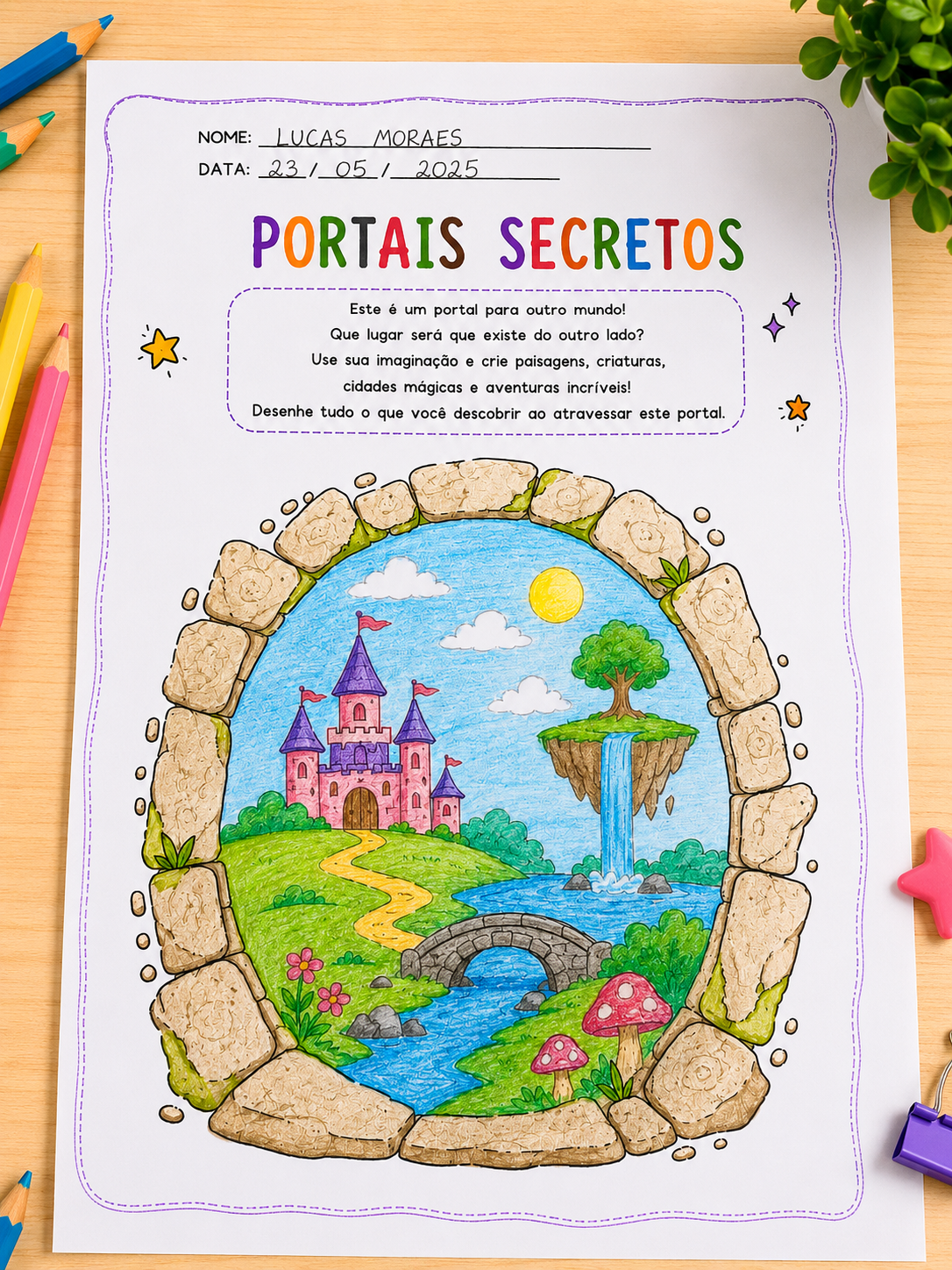Apostila de Arte - Mundos Mágicos para Completar - Imagem 3