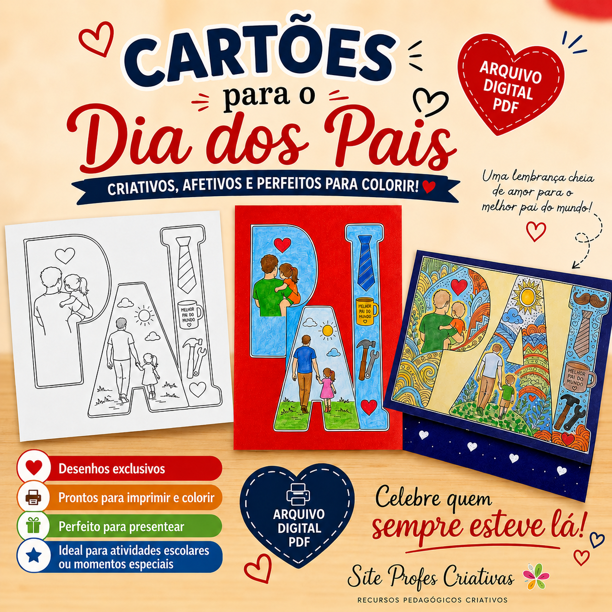 Cartões para o Dia dos Pais