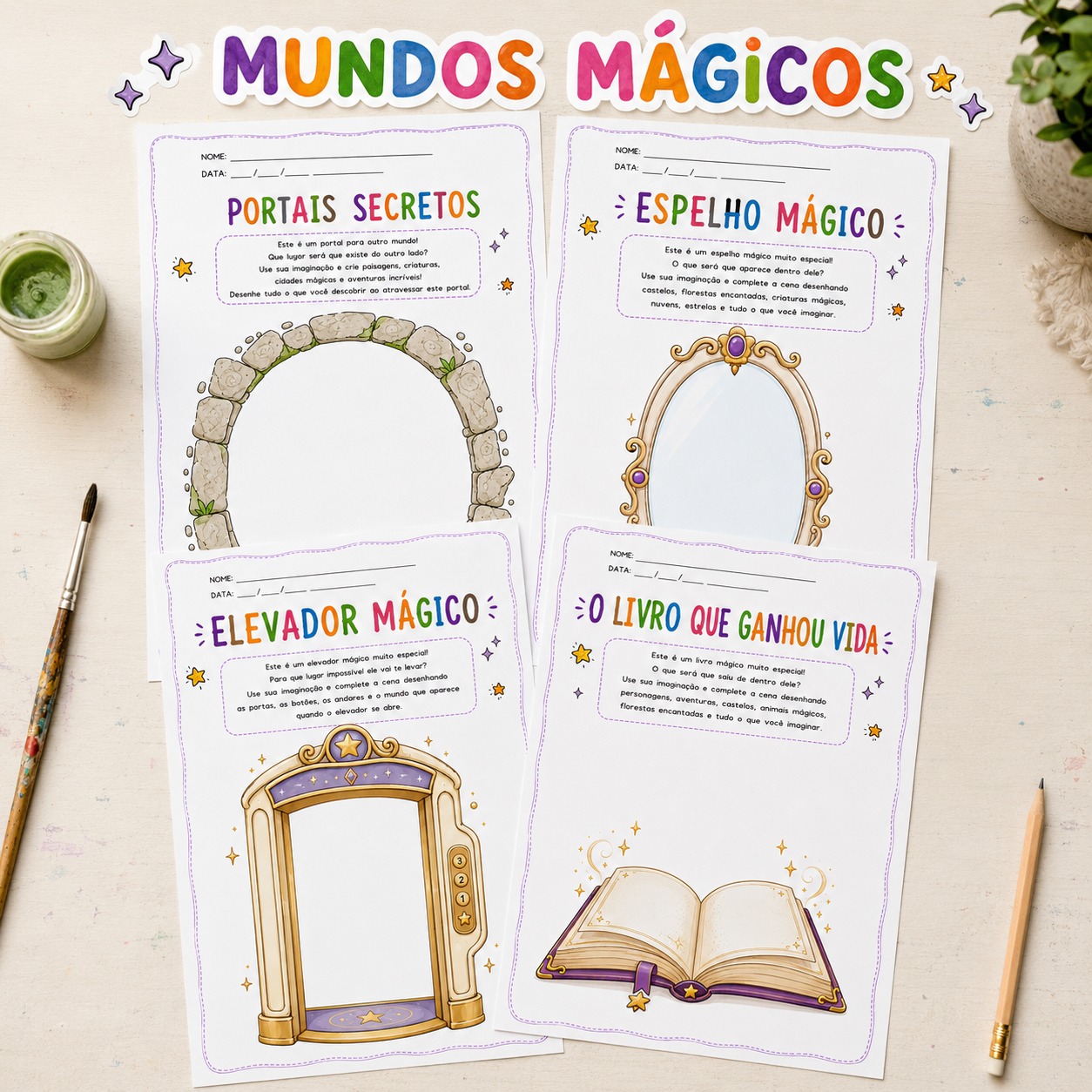 Apostila de Arte - Mundos Mágicos para Completar