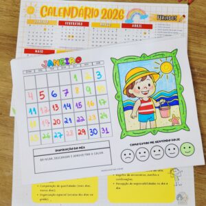 Calendário da Criança para Colorir