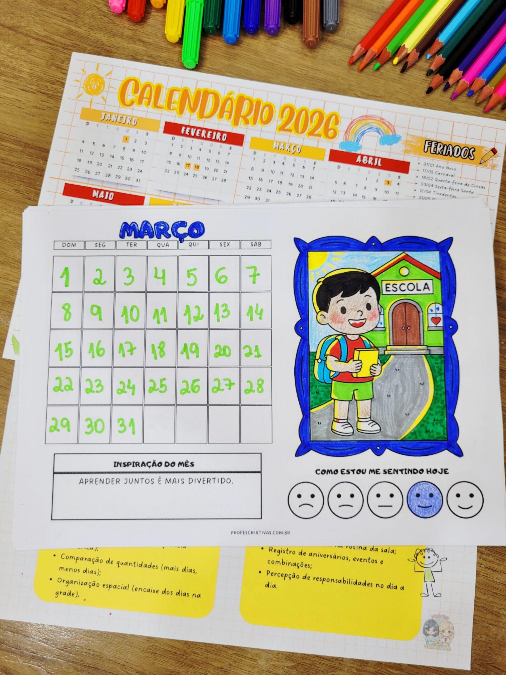 Calendário da Criança para Colorir - Imagem 6
