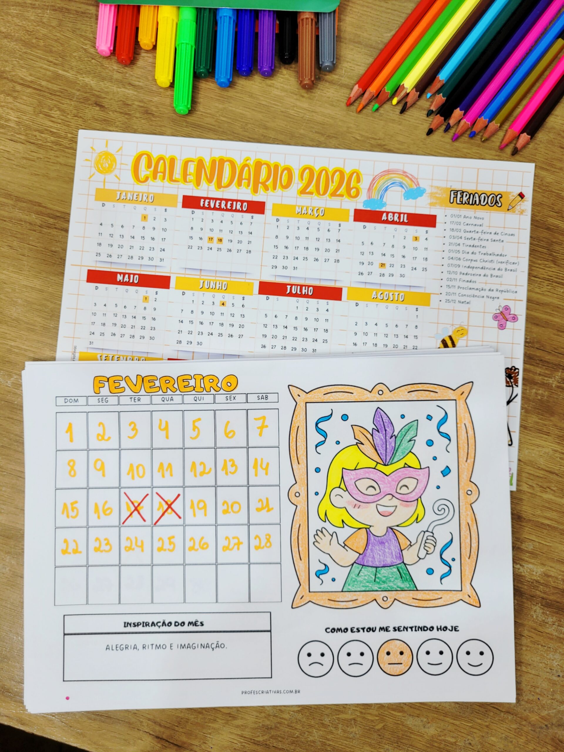 Calendário da Criança para Colorir - Imagem 4