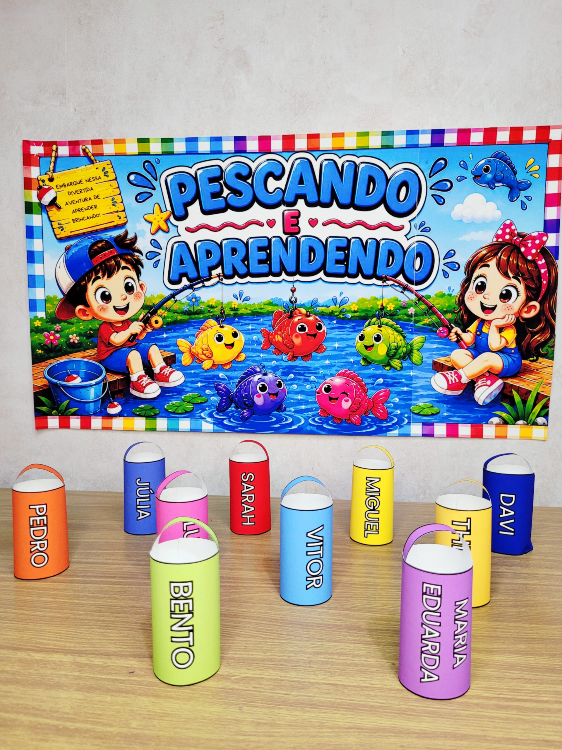 Pescando e aprendendo: Chamadinha! - Editável no CANVA - Imagem 2