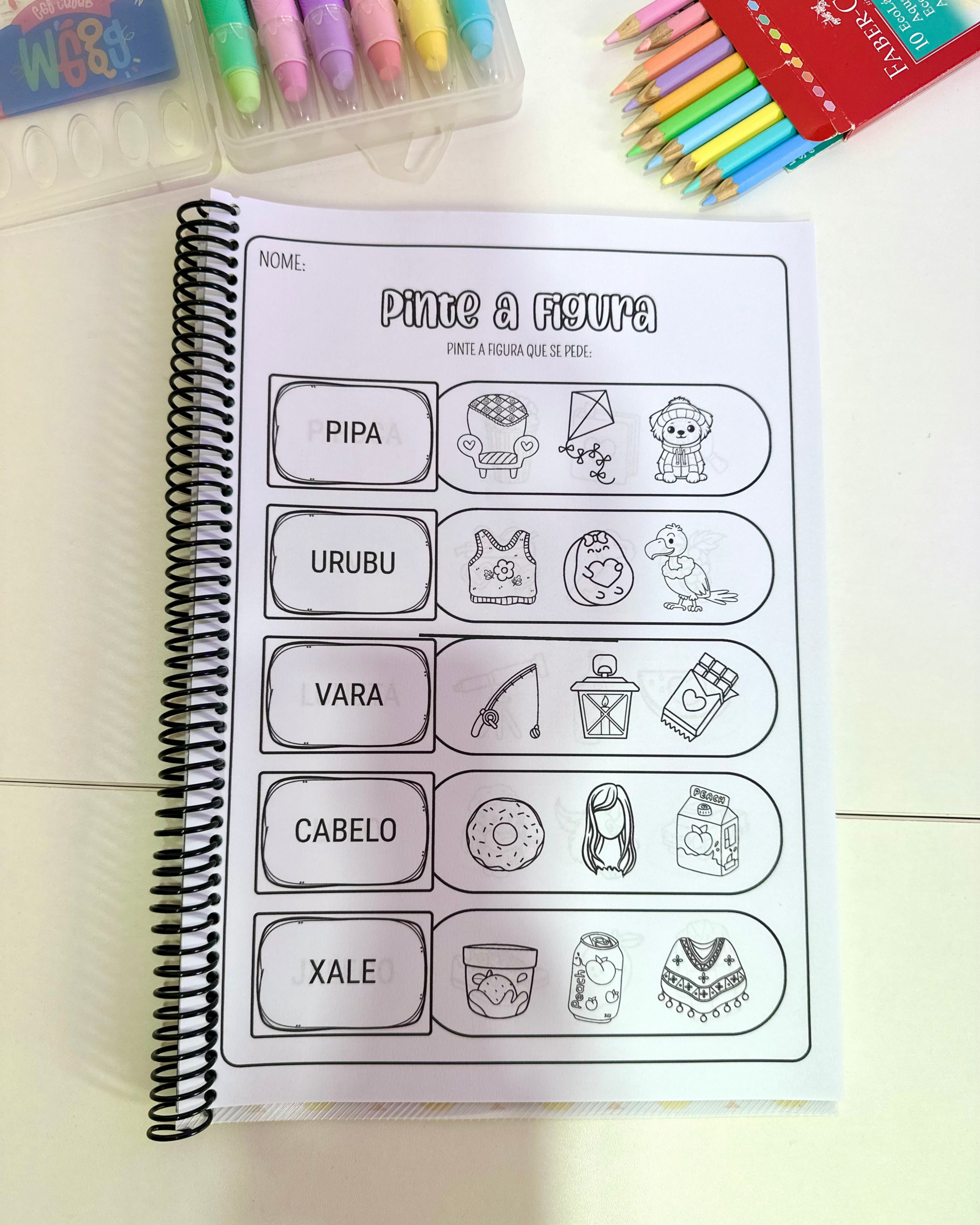 Sílabas Simples - Apostila Pinte a Figura - Imagem 4