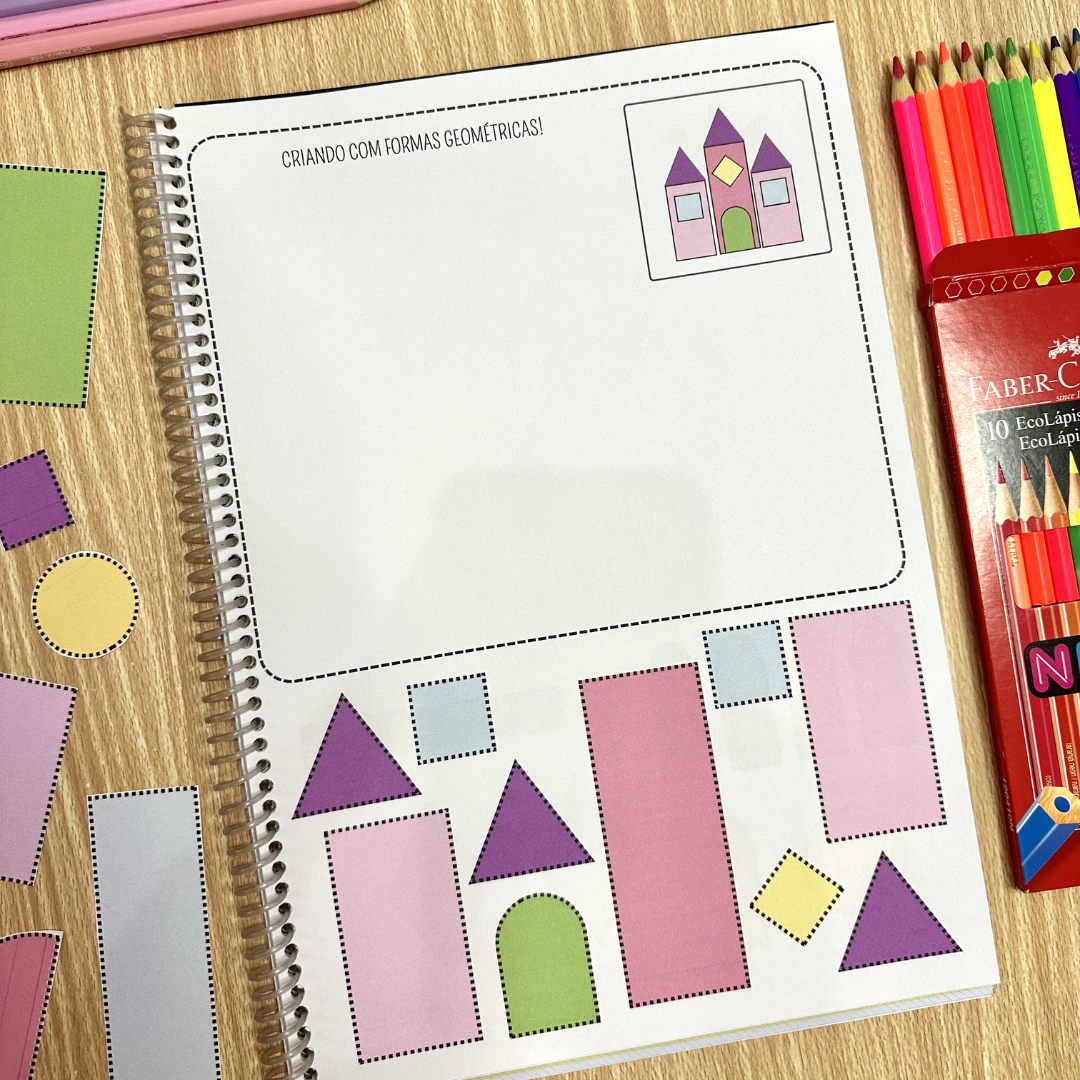 Formas geométricas Educação Infantil - Atividades para recortar e montar - Imagem 8