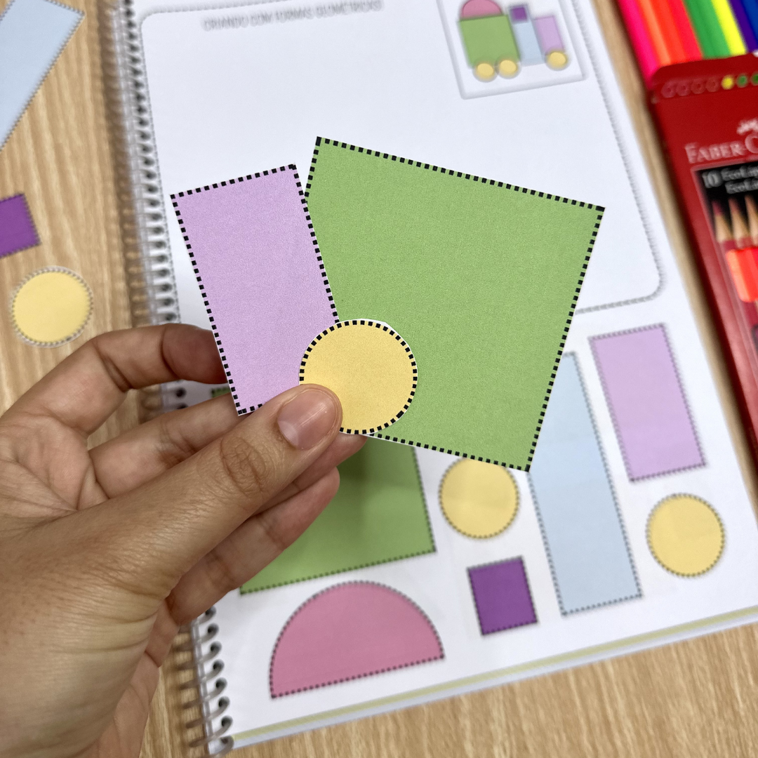 Formas geométricas Educação Infantil - Atividades para recortar e montar - Imagem 2