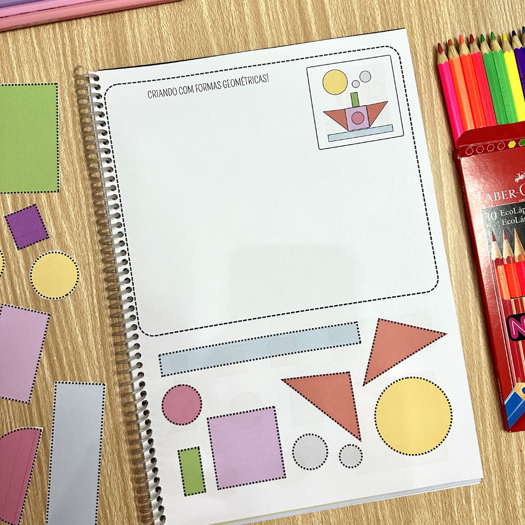 Formas geométricas Educação Infantil - Atividades para recortar e montar - Imagem 3