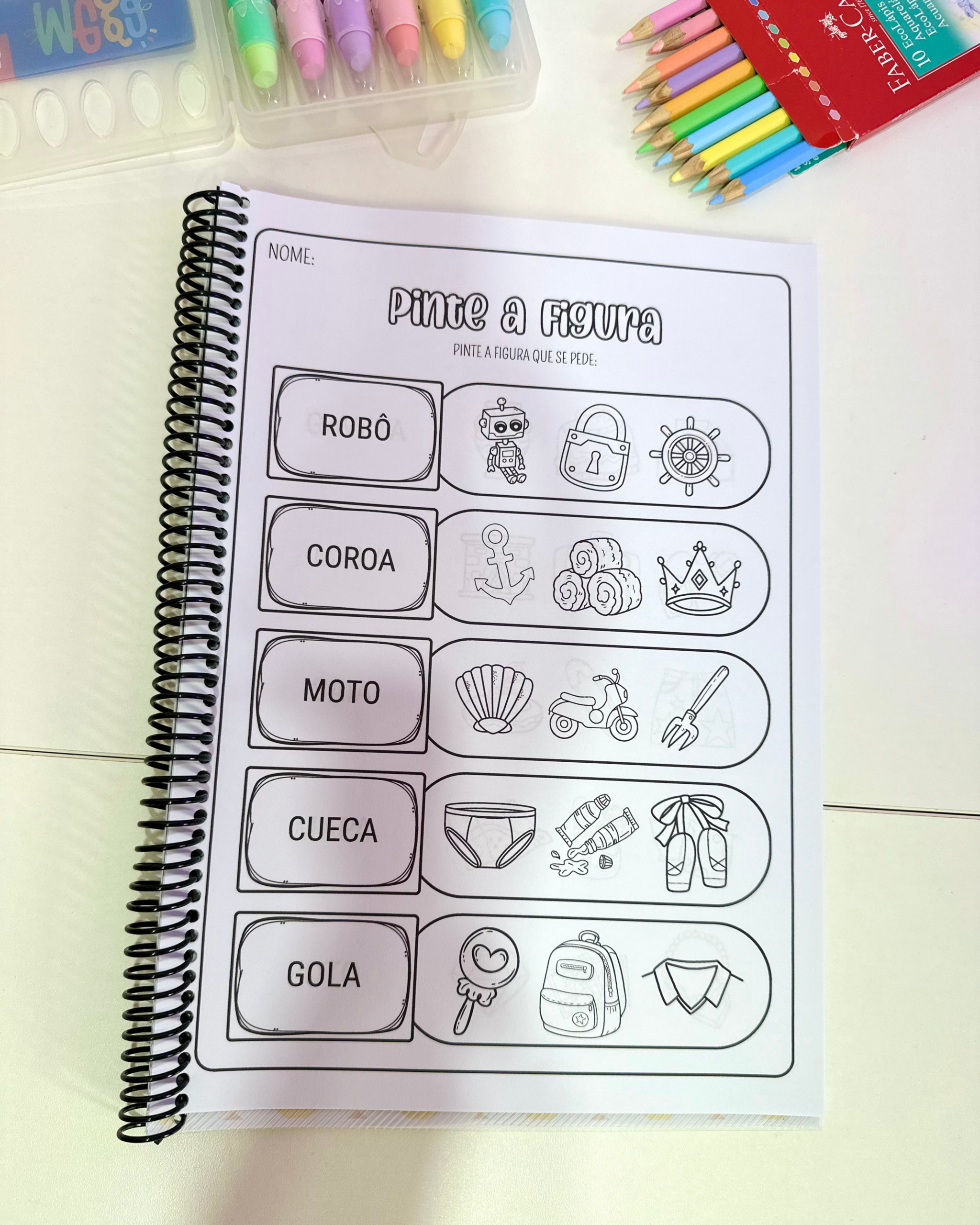 Sílabas Simples - Apostila Pinte a Figura - Imagem 2
