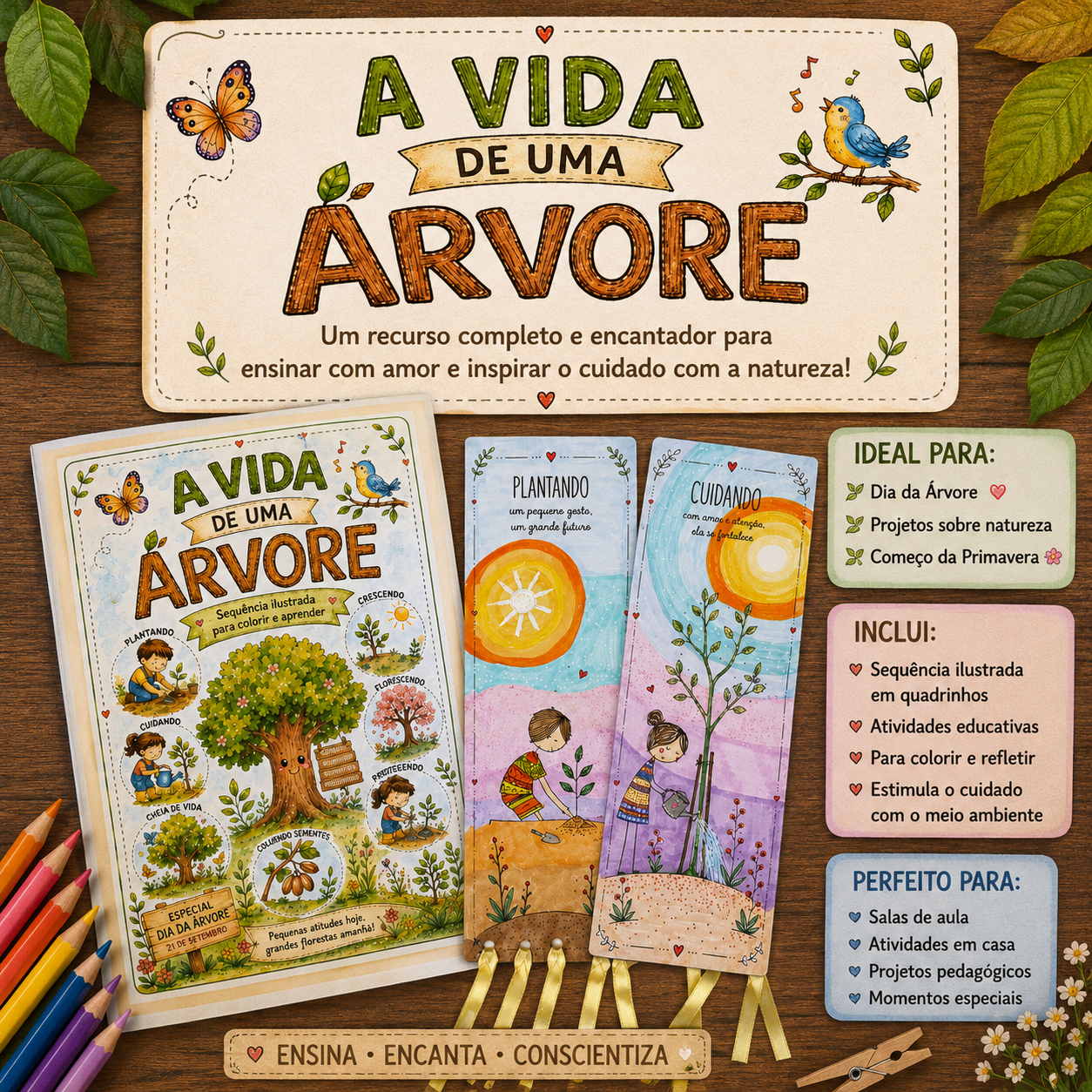 Atividade para o Dia da Árvore – O ciclo da Vida de Uma Árvore