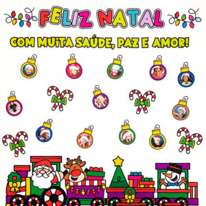 Mural de Natal para Educação Infantil com FOTO (Editável no CANVA)